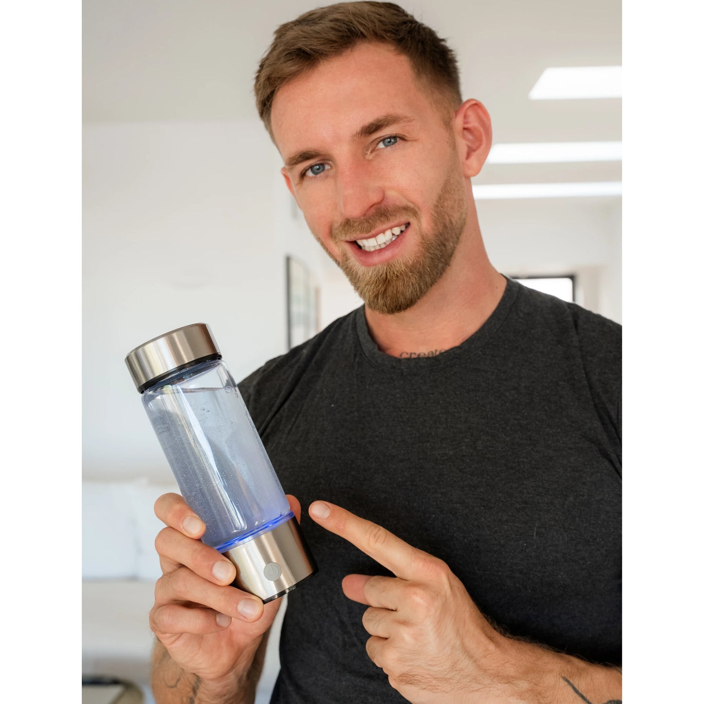 Wasserstoffflasche H2 – Tragbarer Wasserstoff-Generator – 450ml – USB